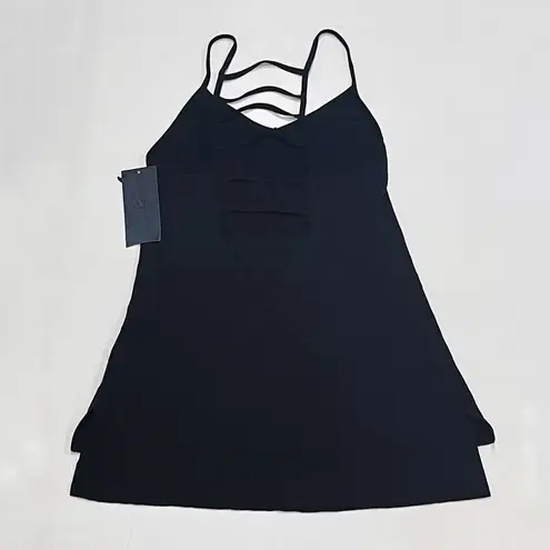 NEW Nux XS Ladder Tank Top Black Strappy Sleeveless Soft Workout Top Gym Cami