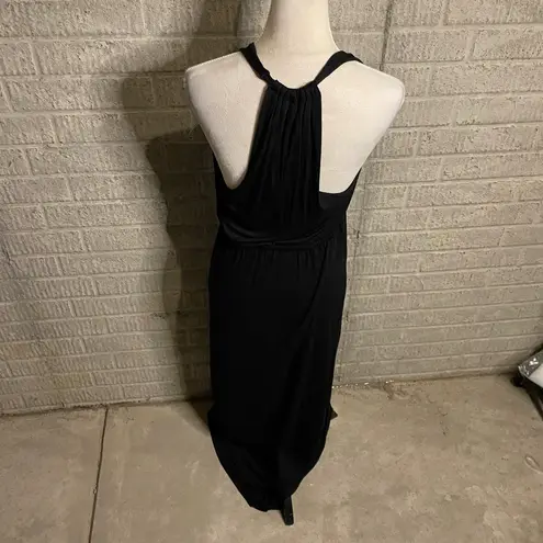 La Blanca La Blanca Black High Neck Racerback Bathing Suit Coverup Maxi Dress Size M