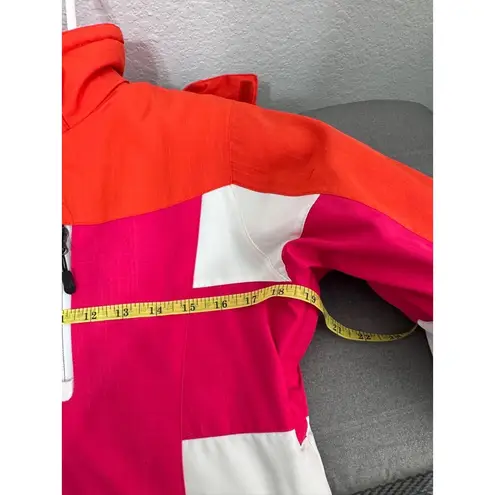 Boulder Gear Red Pink White Colorblock Stand Collar Front Zip Ski Jacket Medium - Image 13