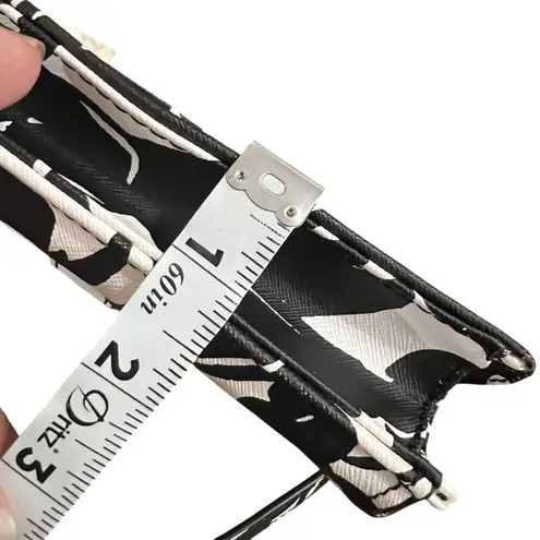 Trina Turk  Floral Crossbody Bag – Black & White with Hot Pink Interior (NWT)