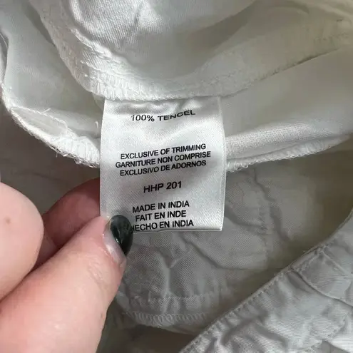 House of Harlow 1960 White Cropped Drawstring Pants Size US Small