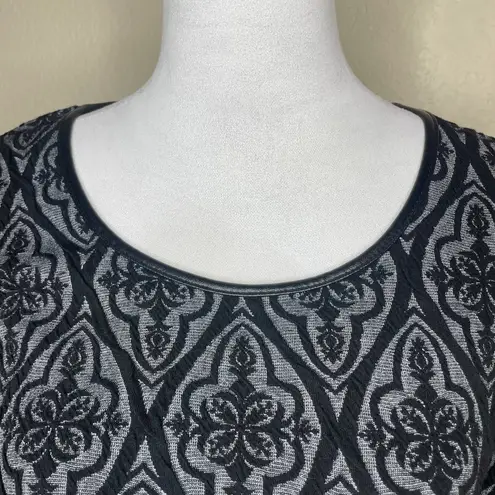 INC Women's Damask Faux Leather Lined Long