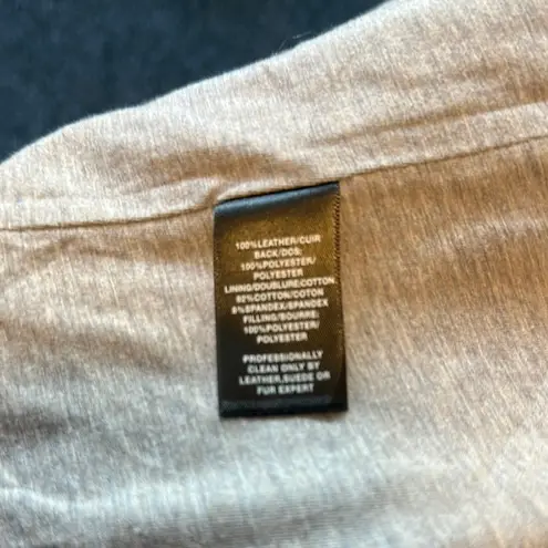 Lafayette 148 xl soft leather vest with hood and cotton lining casual sporty Gray