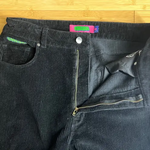 Zumiez Empyre Empyre Pants Tori Black Corduroy High Rise Baggy Skater Y2K Style women Size 10