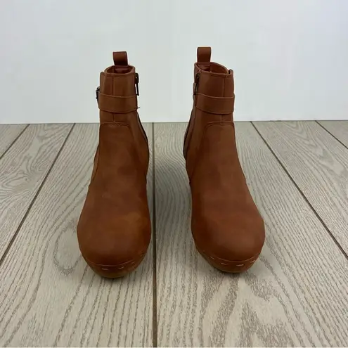 Style & Co. Women's Toryy Clog Buckle Booties 7M Cognac NB $70 Tan Size 7