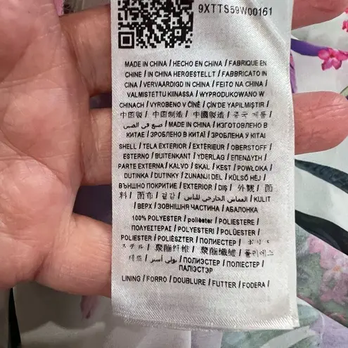 Guess  Antoinette White Pink Tropical Floral Open Back Summer Dress Sz M Maxi Sun