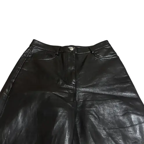 Wilfred Faux Vegan Leather Pants Black Classic Cocktail Party Festival Size 2