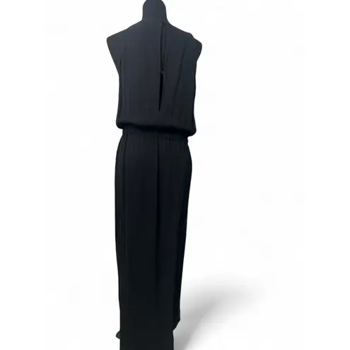 Aritzia BABATON  | L | Womens Black Sleeveless Wide Leg Crop Jumpsuit Drawstring