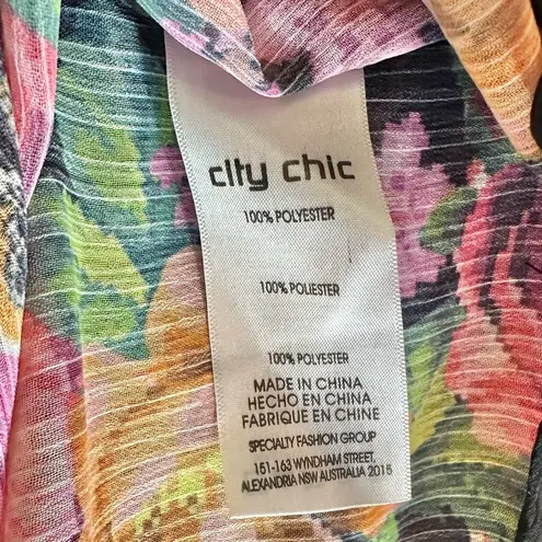 City Chic NWT  Kaftan Aztec Queen Hot Pink