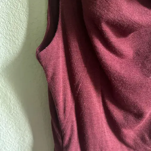 Sweet Rain ❤️ Burgundy Button Cowl Neck Vest