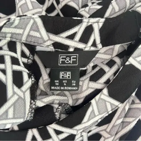 F&F 🎉 Beautiful‎  Black and White Dress, Size 6