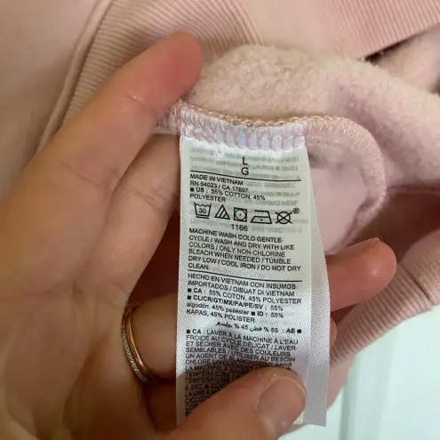 Old Navy NWOT |‎  women’s pale pink fleece lined hoodie — large