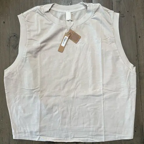 SKIMS NWT Outdoor Crop Tank - 4X - Bone (Cream)
