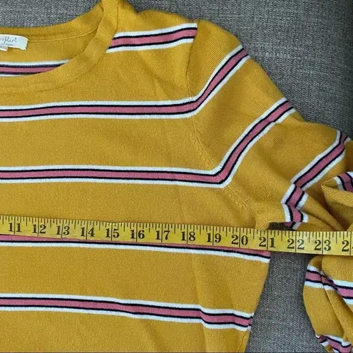 Ultra Flirt Yellow Striped long Sleeve Size Large