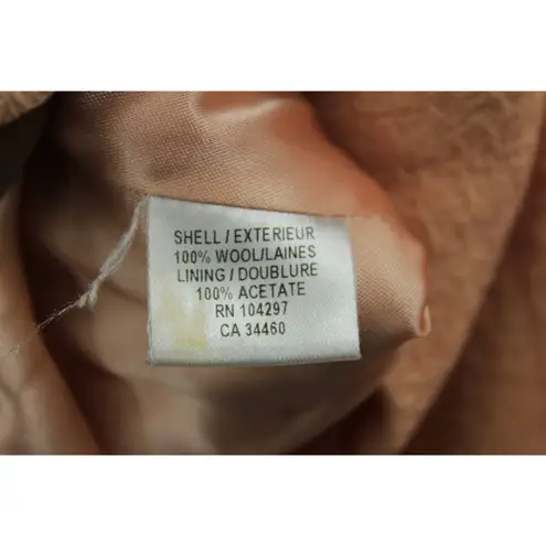 Milly Blazer Womens Double Breasted Collar Gold Buttons Wool 4 Peach Orange