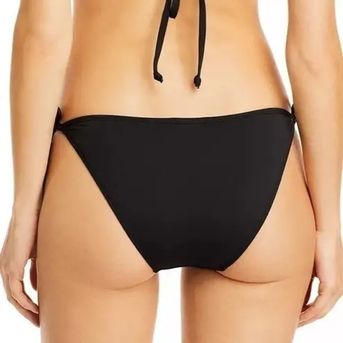 ONIA Kate Solid Black Side Tie Bikini Swim Bottoms Size XS NWT