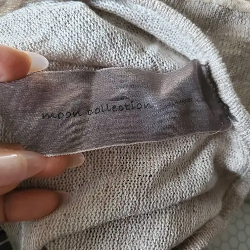 Moon Collection Batwing Short Sleeve Lace Panel Lightweight Sweater Top Size XL