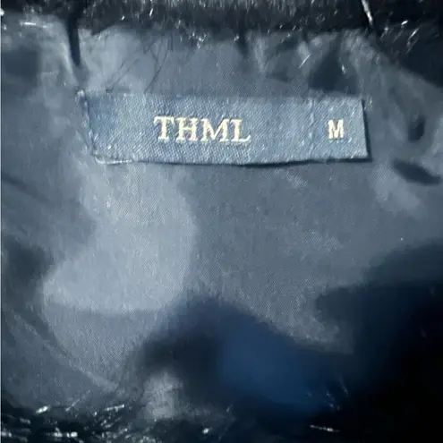 THML Black Faux Fur Vest - Medium