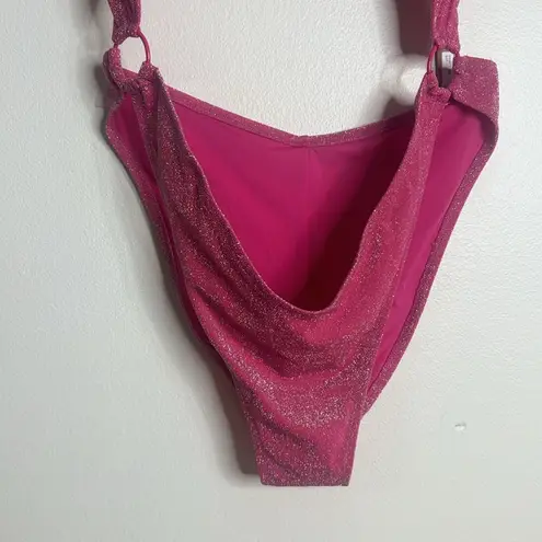 SKIMS pink glitter sparkle sexy cutout monokini swimsuit one piece size 3X