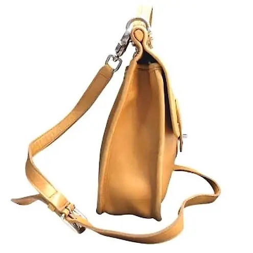 Coach Vintage  WILLIS Camel Glove Tanned Leather Turn Lock Crossbody Bag 9927 USA