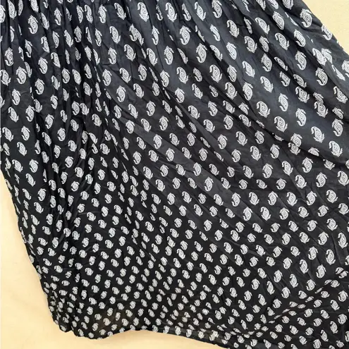 LEA Women's 2X Black Smocked Midi Dress with Pockets Short Flutter Sleeve