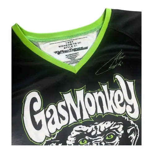 Gas Monkey TEE SHIRT Alex Laughlin Top Womens XS Energy Havoline Pro Things Crew