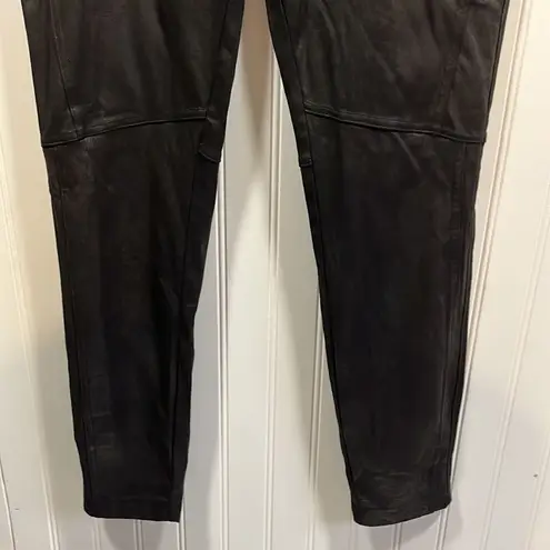 Free People  black faux leather leggings