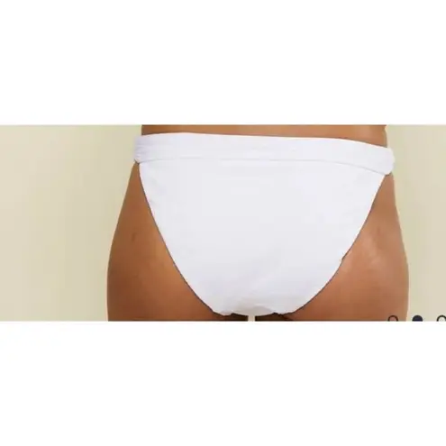 ANDIE NWT Swim Size XS White BANDED CHEEKY RIB Bikini BOTTOM Low Rise