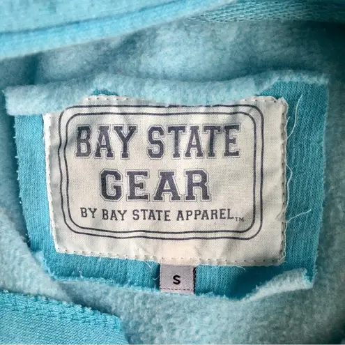 Martha’s Vineyard Crew Collegiate Sweatshirt Hoodie, Aqua Blue, White, Size S Blue