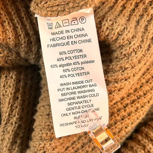 Michael Kors Womens Turtleneck Sweater Size Large Preppy Neutral Comfy Warm Cozy Brown