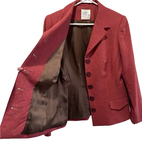 Avery Oliver vintage oversized wool cashmere blend with silk lining sz8 Red Size 8