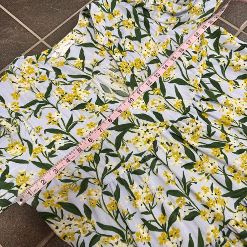 Pomander Place Palmetto Garden Kenzo Long Sleeve Mini Dress Floral Medium M Blue