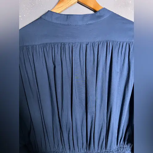 Pinch Work For You Navy Blue Smocked Waist Dress. In size Large