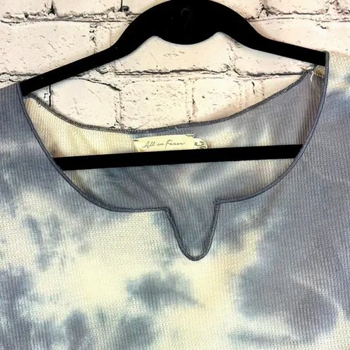 All in Favor Tie Dye Waffle Knit Crop Top Grey XL