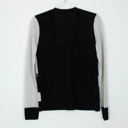 Halogen  Womens Merino Wool Striped Cardigan Sweater Size M Academia Preppy  Work