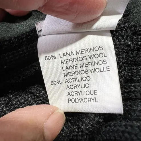 Le Maglie Di Sofia Italian Leather Cardigan Coat L Black Made In Italy Size L - Image 12