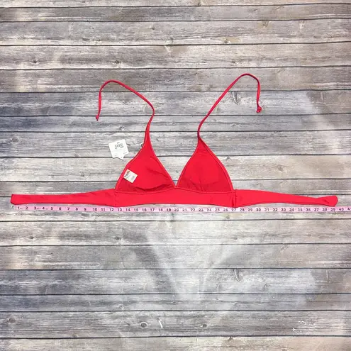 Body Glove Red Triangle Halter Back Tie Removable Pads Bikini Top Small NWT NOS