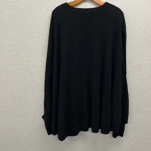 360 Cashmere  Black Shrug Poncho Pullover V Neck XS