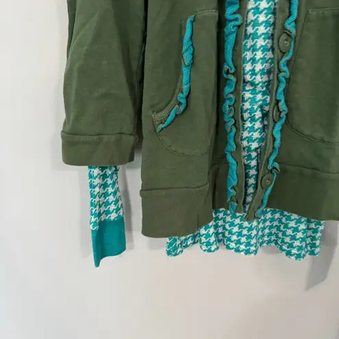 BKE Olive & Teal Utility Jacket w/ Hood & Long Sleeve Top Sizes Medium & Large