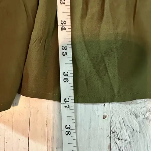 Scotch & Soda Ruffle Tiered Short Sleeve Mini Dress Size Medium US 8 Army Green