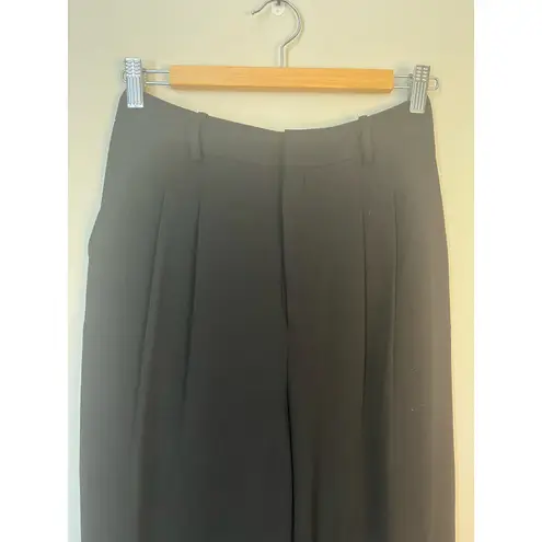 WAYF Pant Black Double Pleated Front and Back Pockets Wide Leg sz. M