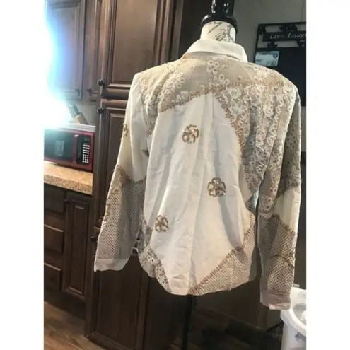 Indigo Moon Medium Padded Blazer Tan Size 8