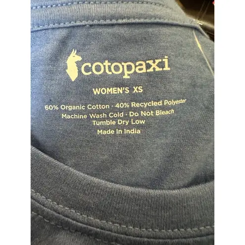 Cotopaxi Women’s Do Good Repeat Organic Cotton T-shirt In Blue. Size XS. NWT