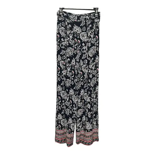 Lost + Wander Indigo Muse Pant Navy Mixed Print Long Wide Leg Boho Coastal Pant