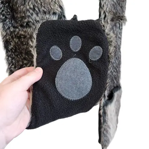 Handmade Wolf Faux Fur Snood Scarf Hat Hood Rave Party Costume