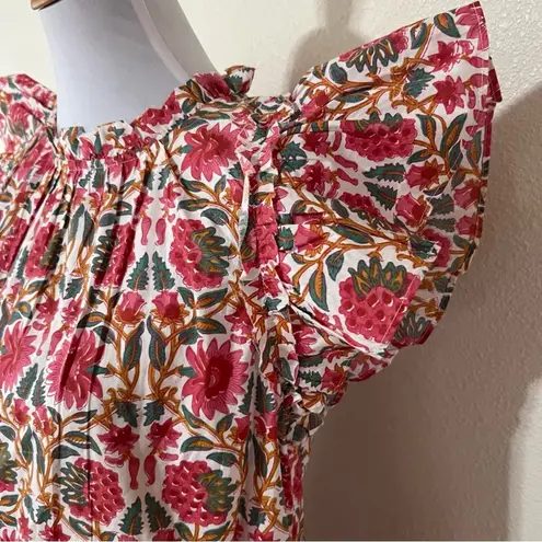 Caroline Constas NY Pink floral Strawberry mini shift swing dress NEW Medium