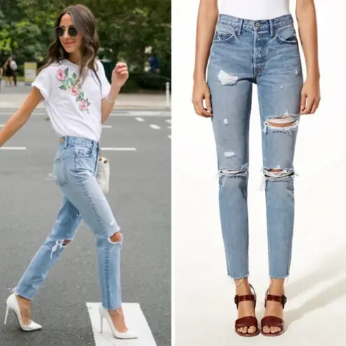 GRLFRND Karolina High Waisted Distressed Skinny Women’s Blue Jeans Size 25