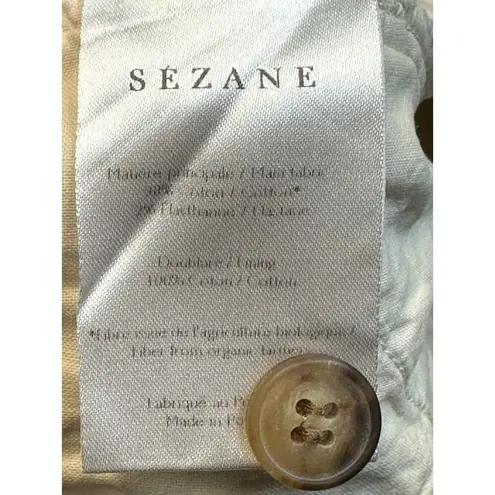 Sézane Sezane Women's Size 36 White Belted Waist Shorts Button Fly EUC