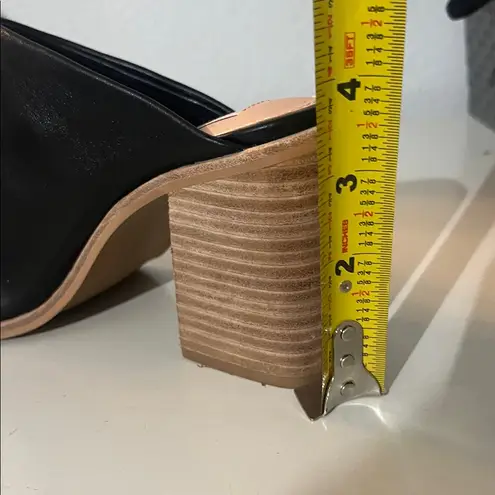 Steve Madden  Women’s Cru Leather Block Heel Mule Sandal Size 6.5 Black thumbnail 12