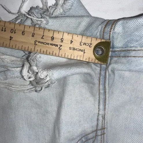 GRLFRND White Helena Shorts Size 26 Distressed Button Fly Super Short n’ Sweet